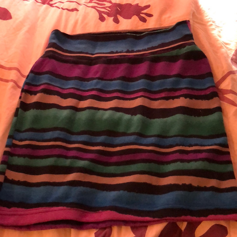 Multi colored mini skirt